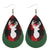 1 Pair Cute Santa Claus Snowman Elk Pu Leather Drop Earrings