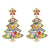 1 Pair Cute Shiny Christmas Tree Inlay Alloy Artificial Rhinestones Drop Earrings