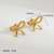 1 Pair Cute Simple Style Classic Style Bow Knot Plating Stainless Steel 18k Gold Plated Ear Studs