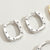 1 Pair Cute Simple Style Commute Square Plating Inlay Copper Zircon 14k Gold Plated White Gold Plated Hoop Earrings