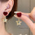 1 Pair Cute Snowflake Inlay Alloy Rhinestones Drop Earrings