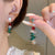 1 Pair Cute Snowflake Inlay Alloy Rhinestones Drop Earrings