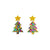 1 Pair Cute Streetwear Cartoon Character Christmas Tree Letter Arylic Drop Earrings