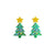 1 Pair Cute Streetwear Cartoon Character Christmas Tree Letter Arylic Drop Earrings