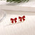 1 Pair Cute Sweet Bow Knot Snowflake Elk Enamel Plating Alloy Ear Studs