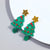 1 Pair Cute Sweet Christmas Tree Arylic Drop Earrings