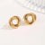 1 Pair Cute Sweet Flower Plating Titanium Steel Gold Plated Ear Studs