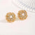 1 Pair Cute Sweet Flower Plating Titanium Steel Gold Plated Ear Studs