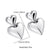 1 Pair Cute Sweet Heart Shape Stainless Steel Earrings