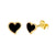 1 Pair Cute Tropical Heart Shape Enamel Stainless Steel 18k Gold Plated Earrings