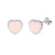 1 Pair Cute Tropical Heart Shape Enamel Stainless Steel 18k Gold Plated Earrings