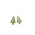 1 Pair Cute Vacation Christmas Tree Inlay Alloy Zircon Ear Studs