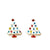 1 Pair Cute Vacation Christmas Tree Inlay Alloy Zircon Ear Studs