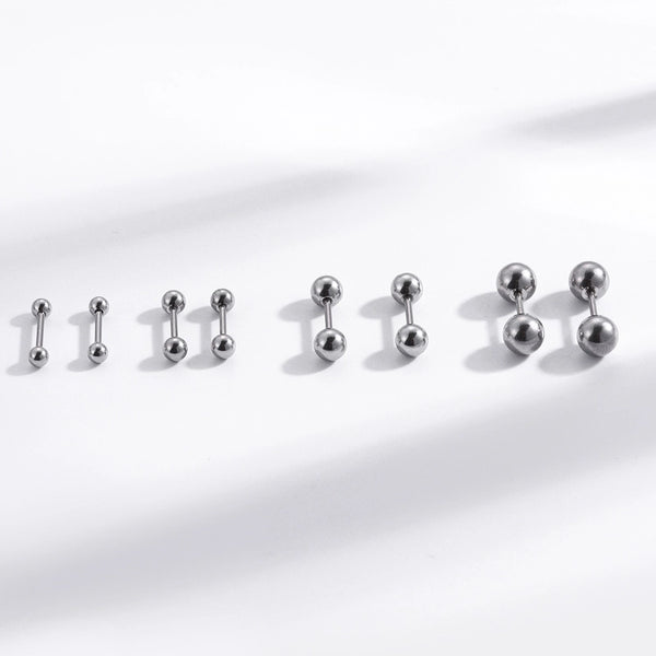 1 Pair Ear Cartilage Rings & Studs Minimalist Geometric 316L Stainless Steel  Plating