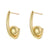 1 Pair Elegant Bear Heart Shape Plating Inlay Copper Artificial Pearls Zircon 18k Gold Plated Ear Studs