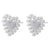 1 Pair Elegant Bear Heart Shape Plating Inlay Copper Artificial Pearls Zircon 18k Gold Plated Ear Studs