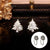 1 Pair Elegant Christmas Tree Plating Copper Ear Studs