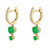 1 Pair Elegant Classic Style Petal Inlay Copper Zircon 24k Gold Plated Drop Earrings Ear Studs