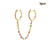 1 Pair Elegant Classic Style Petal Inlay Copper Zircon 24k Gold Plated Drop Earrings Ear Studs