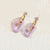 1 Pair Elegant Classic Style Square Enamel Plating Inlay Copper Zircon 14k Gold Plated Earrings