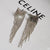 1 Pair Elegant Exaggerated Tassel Heart Shape Plating Titanium Steel 18k Gold Plated Drop Earrings