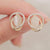 1 Pair Elegant Geometric Inlay Stainless Steel Opal Zircon Ear Studs