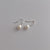 1 Pair Elegant Geometric Plating Sterling Silver Pearl Earrings