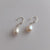 1 Pair Elegant Geometric Plating Sterling Silver Pearl Earrings