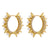 1 Pair Elegant Glam Lady Circle Plating Inlay Copper Artificial Pearls Zircon 18k Gold Plated Earrings