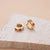 1 Pair Elegant Glam Round Eye Flower Plating Inlay Stainless Steel Zircon 18k Gold Plated Earrings