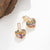 1 Pair Elegant Heart Shape Plating Inlay Copper Zircon Gold Plated Earrings