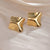 1 Pair Elegant Irregular Geometric Plating Stainless Steel 18k Gold Plated Ear Studs