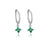 1 Pair Elegant Lady Flower Plating Inlay Copper Zircon Drop Earrings