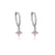 1 Pair Elegant Lady Flower Plating Inlay Copper Zircon Drop Earrings