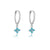 1 Pair Elegant Lady Flower Plating Inlay Copper Zircon Drop Earrings