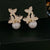 1 Pair Elegant Lady Flower Plating Inlay Imitation Pearl Copper Zircon Earrings