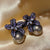 1 Pair Elegant Lady Flower Plating Inlay Imitation Pearl Copper Zircon Earrings