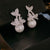 1 Pair Elegant Lady Flower Plating Inlay Imitation Pearl Copper Zircon Earrings