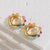 1 Pair Elegant Luxurious Classic Style Geometric Plating Inlay Copper Zircon 14k Gold Plated Ear Studs