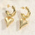 1 Pair Elegant Luxurious Classic Style Heart Shape Plating Copper 14k Gold Plated Drop Earrings