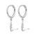 1 Pair Elegant Luxurious Lightning Plating Inlay Sterling Silver Zircon 18k Gold Plated White Gold Plated Drop Earrings