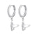 1 Pair Elegant Luxurious Lightning Plating Inlay Sterling Silver Zircon 18k Gold Plated White Gold Plated Drop Earrings