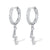 1 Pair Elegant Luxurious Lightning Plating Inlay Sterling Silver Zircon 18k Gold Plated White Gold Plated Drop Earrings