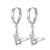 1 Pair Elegant Luxurious Lightning Plating Inlay Sterling Silver Zircon 18k Gold Plated White Gold Plated Drop Earrings