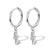 1 Pair Elegant Luxurious Lightning Plating Inlay Sterling Silver Zircon 18k Gold Plated White Gold Plated Drop Earrings