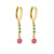 1 Pair Elegant Modern Style Geometric Copper Plating Inlay Zircon Drop Earrings