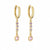 1 Pair Elegant Modern Style Geometric Copper Plating Inlay Zircon Drop Earrings