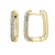 1 Pair Elegant Rectangle Plating Inlay Copper Zircon White Gold Plated Gold Plated Earrings