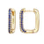 1 Pair Elegant Rectangle Plating Inlay Copper Zircon White Gold Plated Gold Plated Earrings