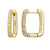 1 Pair Elegant Rectangle Plating Inlay Copper Zircon White Gold Plated Gold Plated Earrings